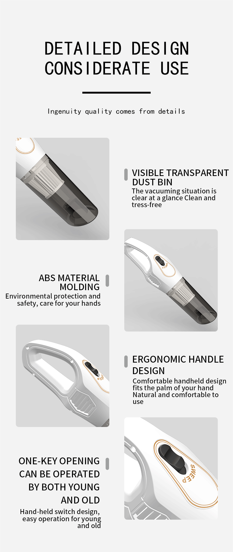 Cross-border vacuum cleaner S9D small household large suction cleaner car wireless portable handheld vacuum cleaner