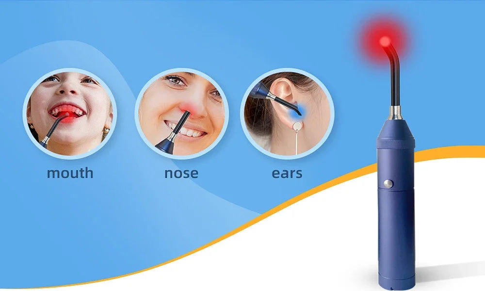 Handheld Red Infrared Light Therapy Wand, Portable Home Physiotherapy for Oral &amp; Joint Care