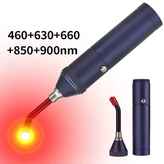 Handheld Red Infrared Light Therapy Wand, Portable Home Physiotherapy for Oral & Joint Care