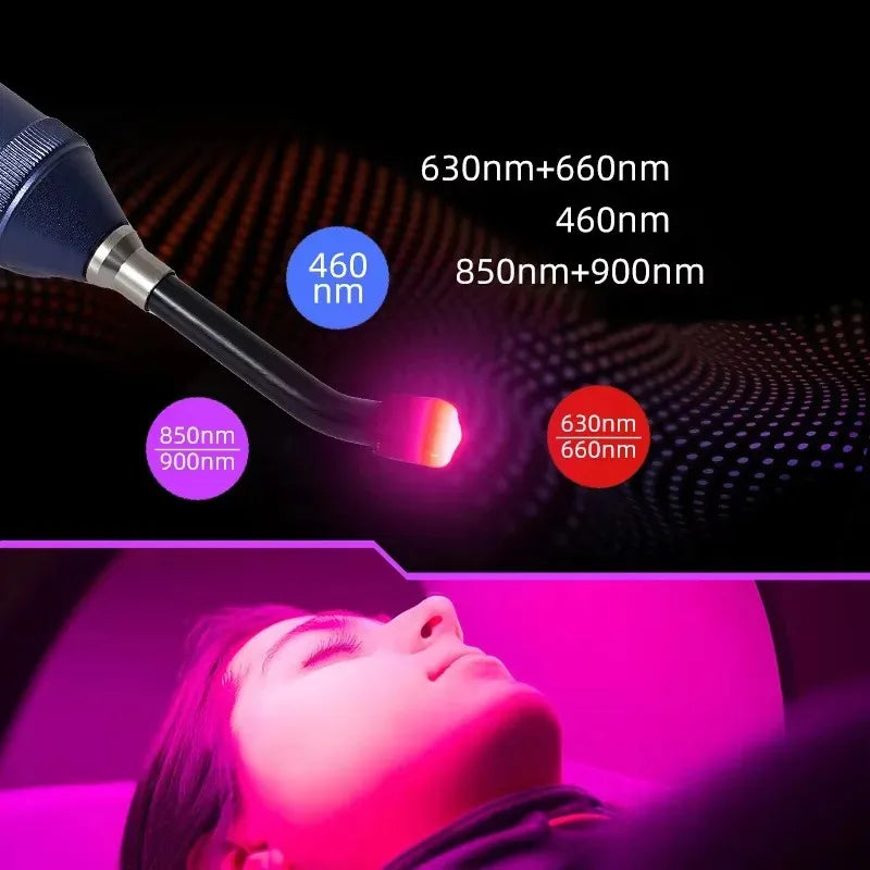 Handheld Red Infrared Light Therapy Wand, Portable Home Physiotherapy for Oral &amp; Joint Care