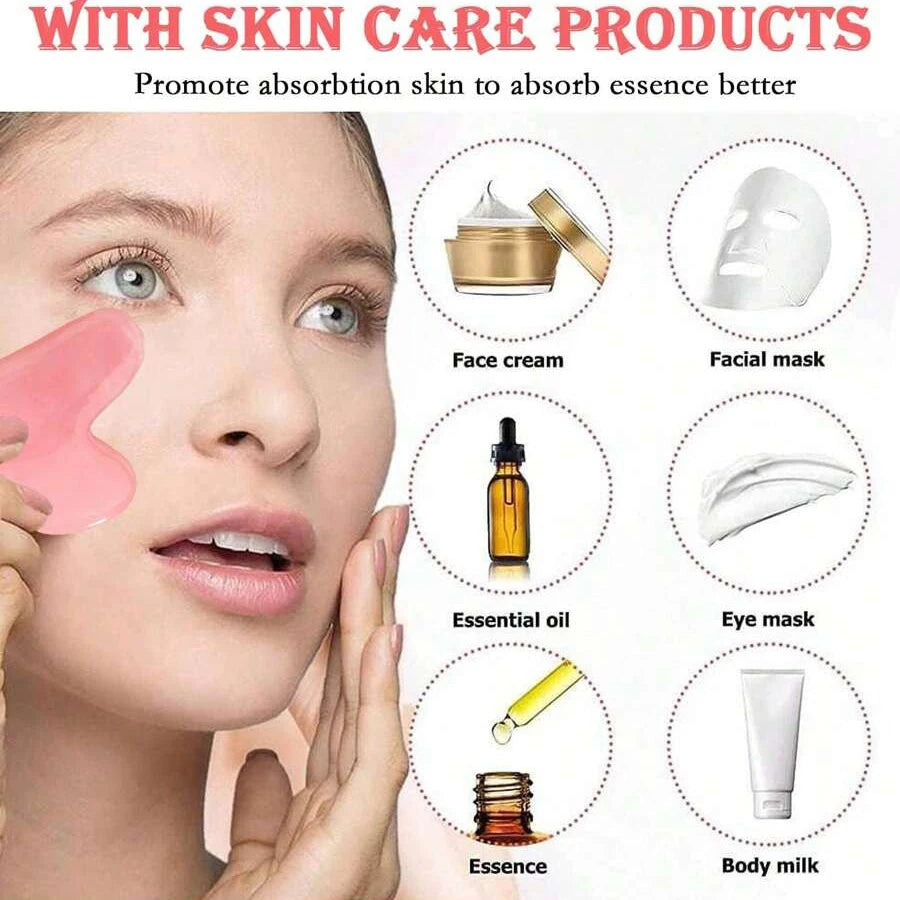 1/2/3pcs Ice Face Roller Facial Ice Roller Set,Facial Massage Roller Tool,Silicone Ice Face Roller,Gua Sha Board Skincare Tool