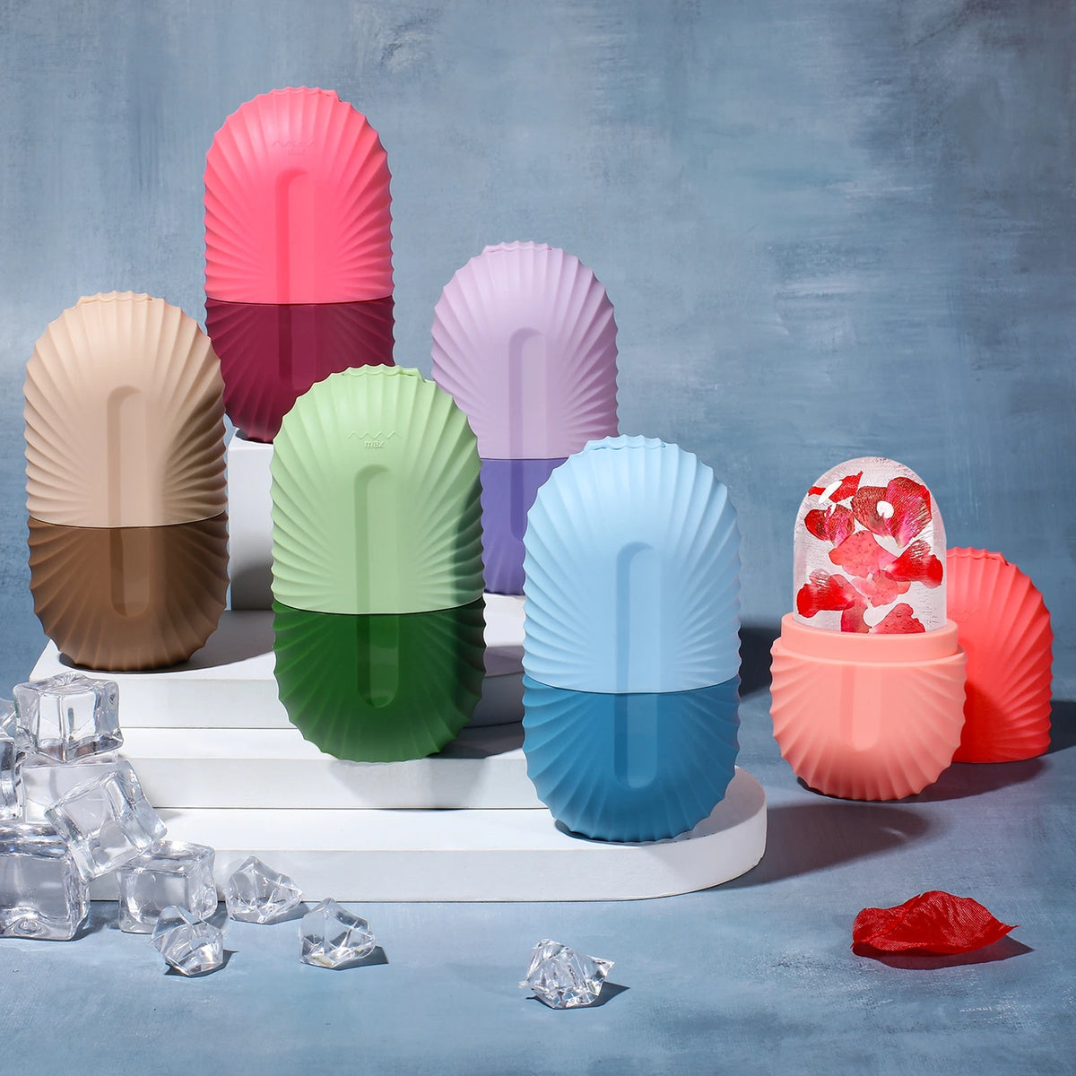 1/2/3pcs Ice Face Roller Facial Ice Roller Set,Facial Massage Roller Tool,Silicone Ice Face Roller,Gua Sha Board Skincare Tool